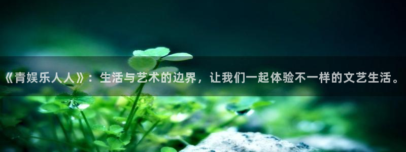 2元彩票集团：《青娱乐人人》：生活与艺术的边界，让我们一起体验不一样的文艺生活。